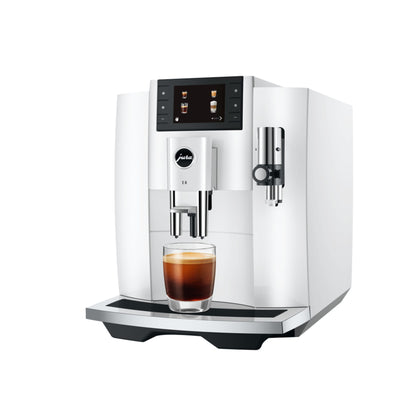 Jura E8 coffee machine - piano white (EC)