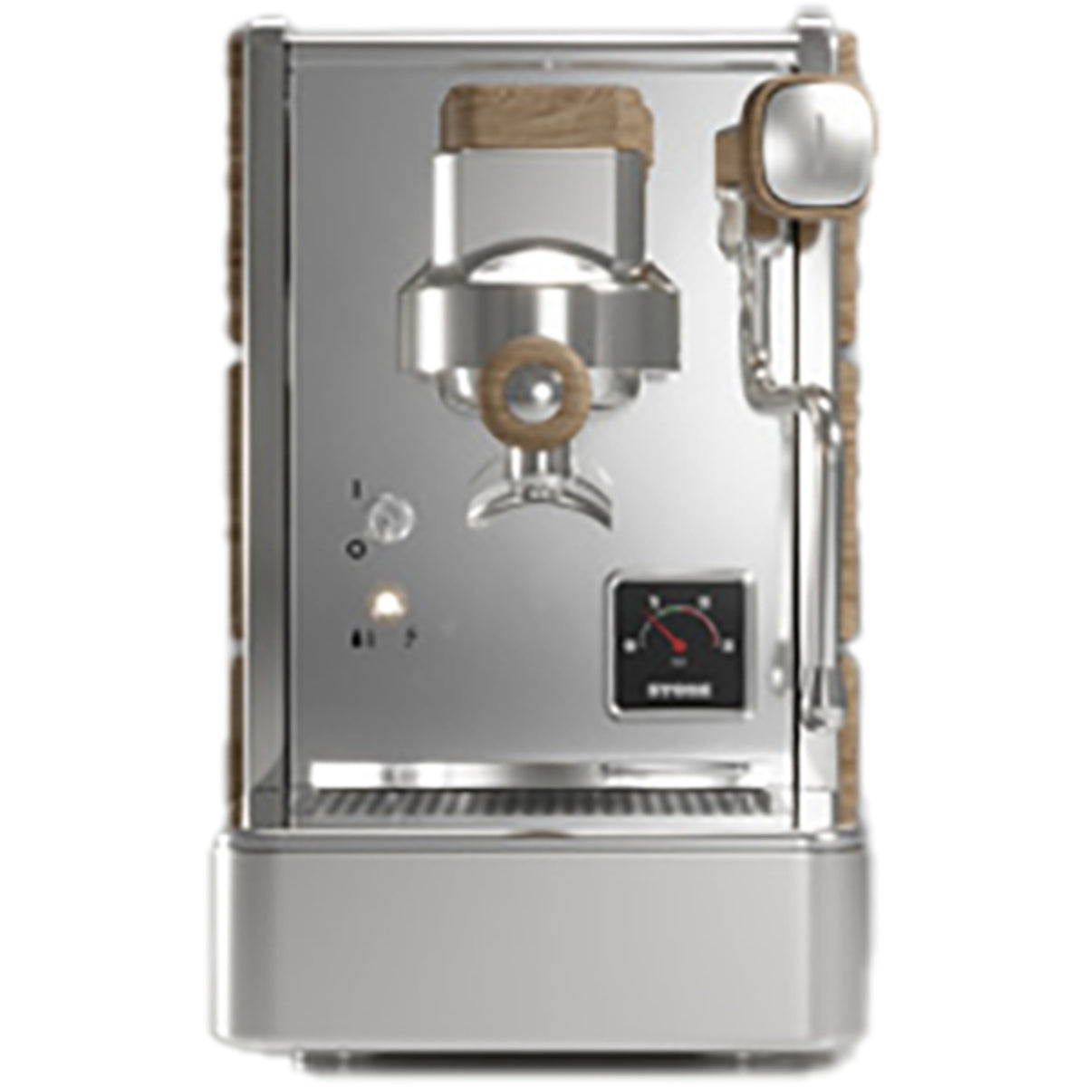 Stone Mine Premium espresso machine - chrome/wood
