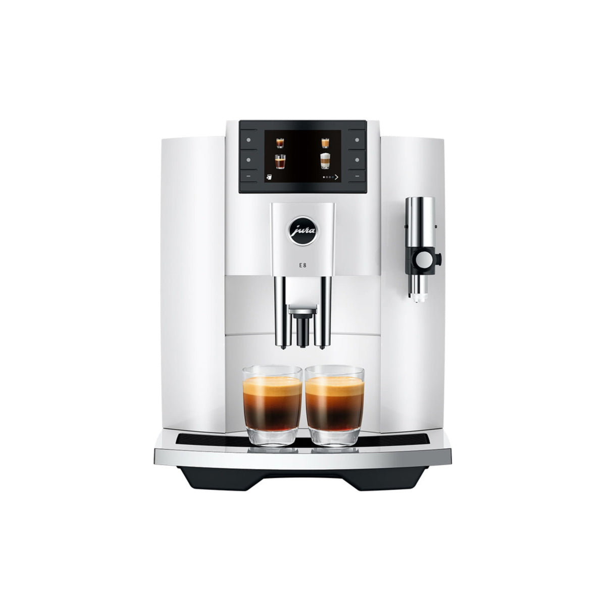 Jura E8 coffee machine - piano white (EC)