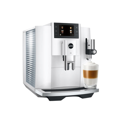 Jura E8 coffee machine - piano white (EC)
