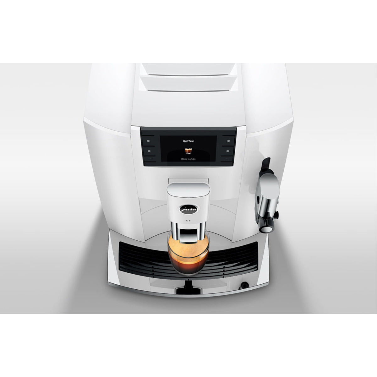 Jura E8 coffee machine - piano white (EC)