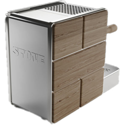 Stone Mine Premium espresso machine - chrome/wood