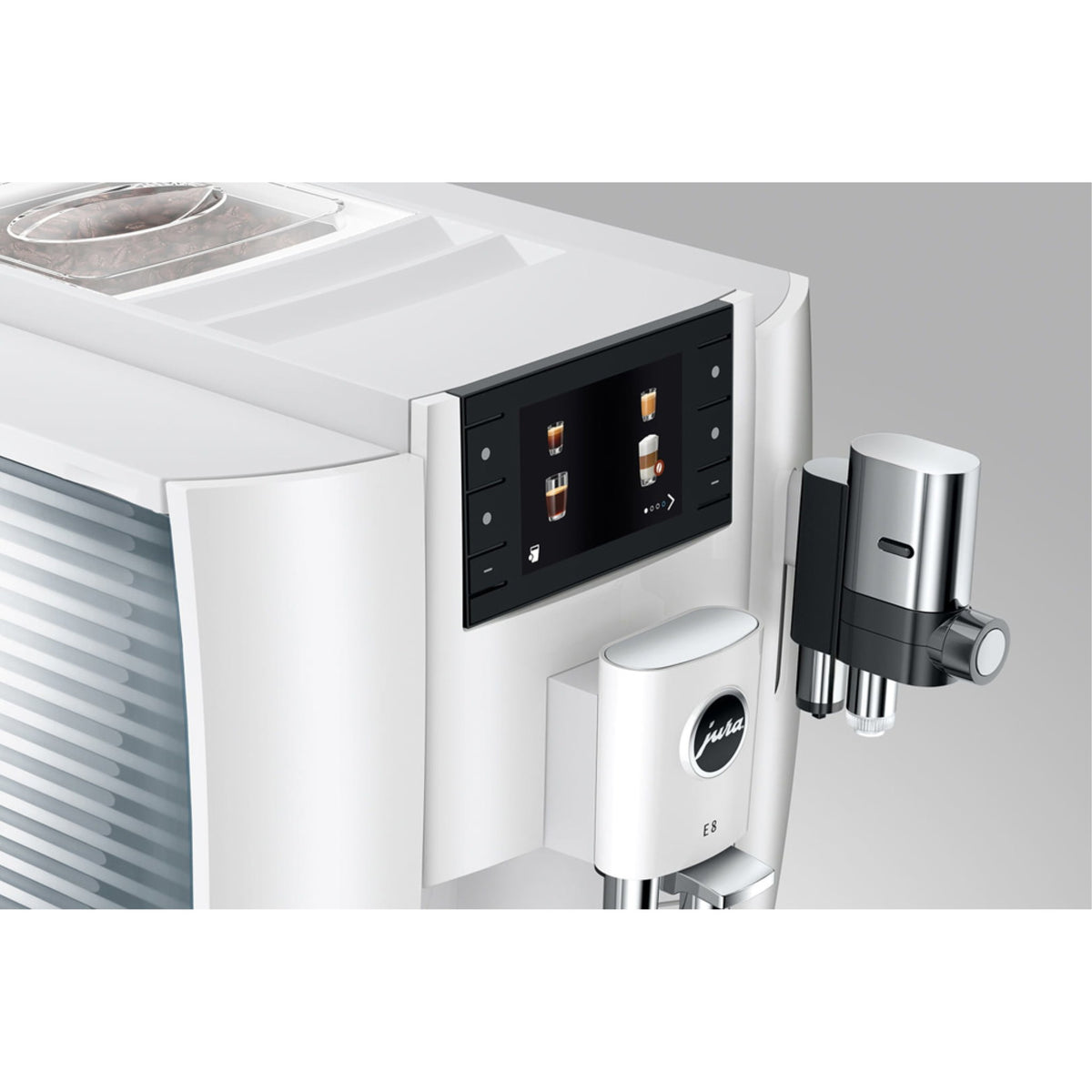 Jura E8 coffee machine - piano white (EC)