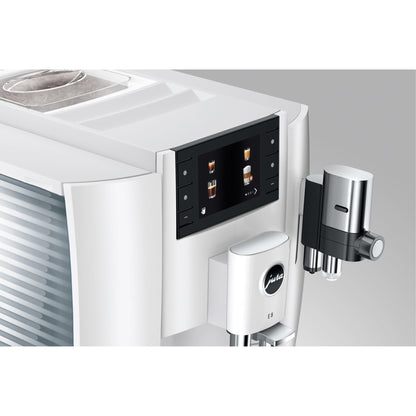 Jura E8 coffee machine - piano white (EC)