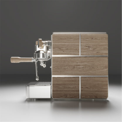 Stone Mine Premium espresso machine - chrome/wood