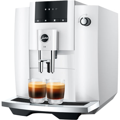 Jura E4 kaffemaskin - piano vit (EA)