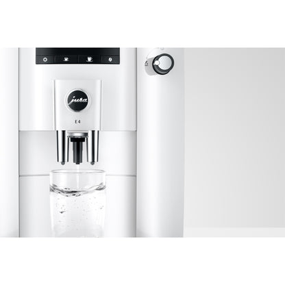 Jura E4 kaffemaskin - piano vit (EA)