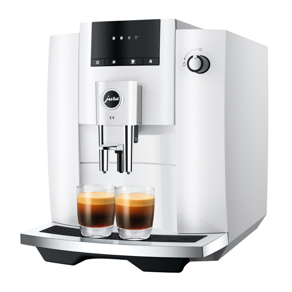 Jura E4 kaffemaskin - piano vit (EA)