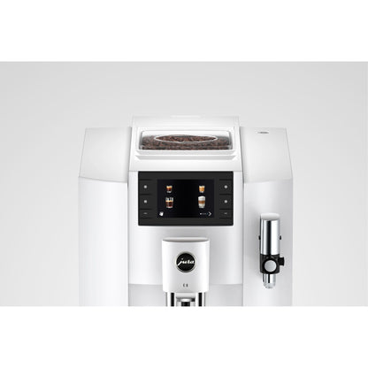 Jura E8 coffee machine - piano white (EC)