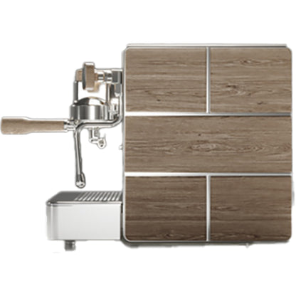Stone Mine Premium espresso machine - chrome/wood
