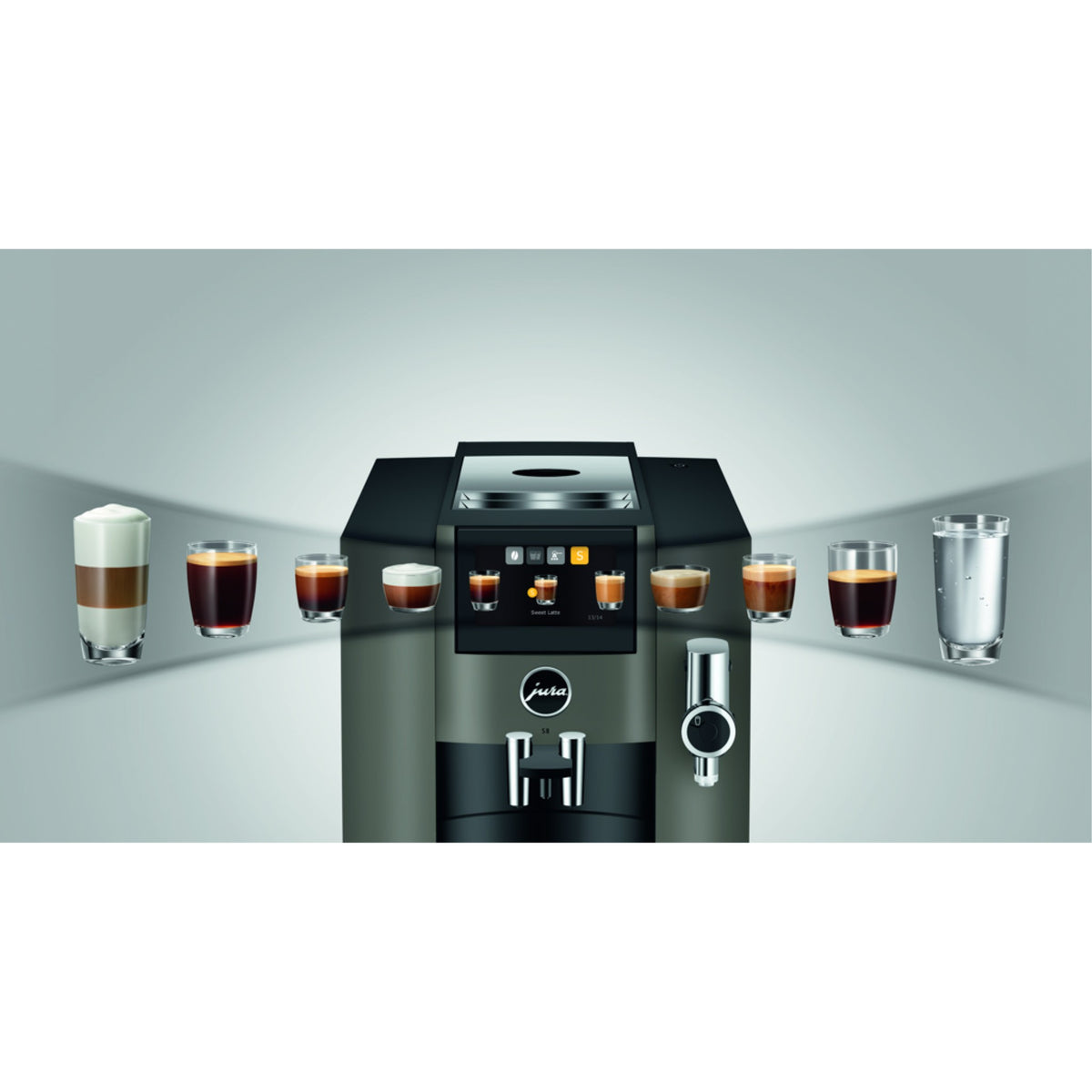 Jura S8 coffee machine - dark inox (EB)