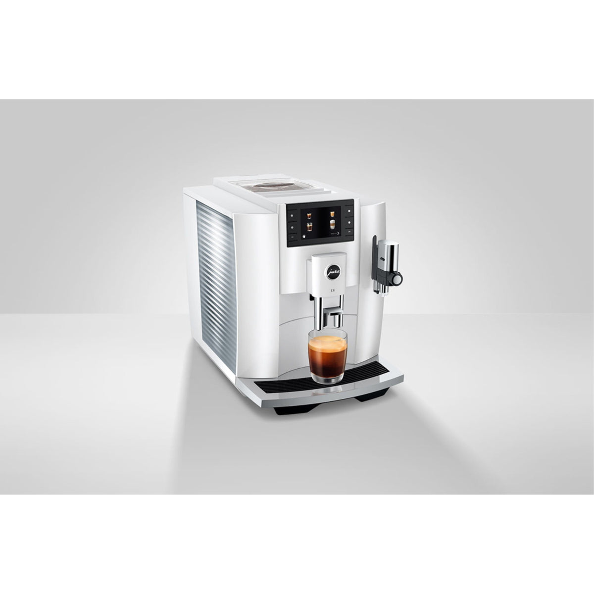 Jura E8 coffee machine - piano white (EC)